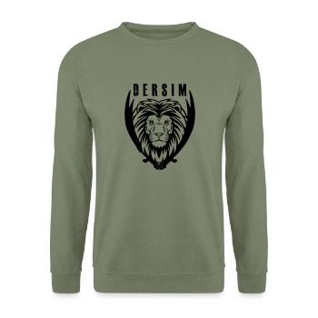 Dersim Kurdistan - Unisex Pullover - Armeegrün - Vorne - Alina (178cm) & Michal (187cm)