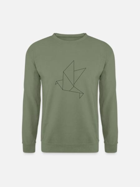 Origami Täubchen - Unisex Pullover - Armeegrün