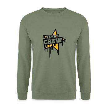 Party Crew - Unisex Sweatshirt - army green - Front - Alina (178cm) & Michal (187cm)