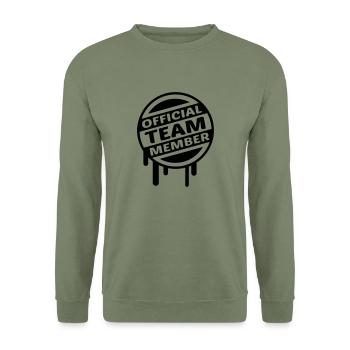 official_team_member_1_f1 - Sweat-shirt Unisexe - vert militaire - Devant - Alina (178cm) & Michal (187cm)
