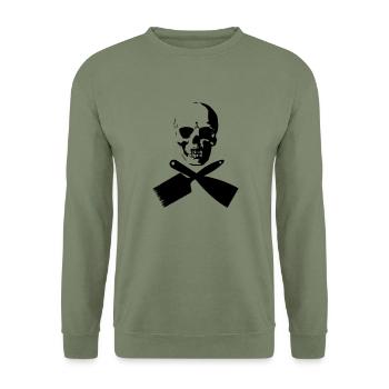 Maler - Unisex Pullover - Armeegrün - Vorne - Alina (178cm) & Michal (187cm)