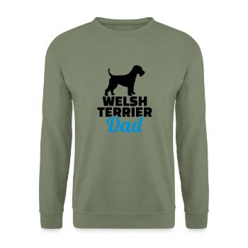 Welsh Terrier - Unisex Sweatshirt - army green - Front - Alina (178cm) & Michal (187cm)