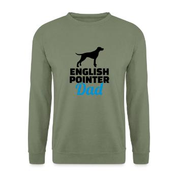 English Pointer - Unisex Sweatshirt - army green - Front - Alina (178cm) & Michal (187cm)