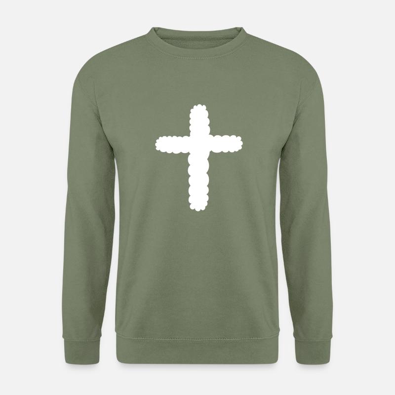 Cartoon Comic Kreuz - Unisex Pullover - Armeegrün
