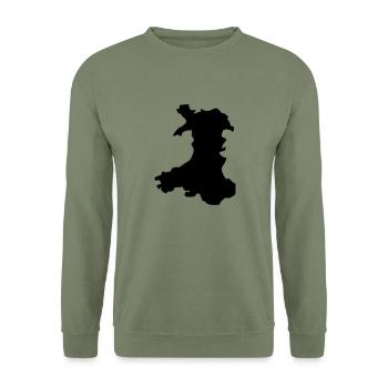 Pays de Galles - Sweat-shirt Unisexe - vert militaire - Devant - Alina (178cm) & Michal (187cm)