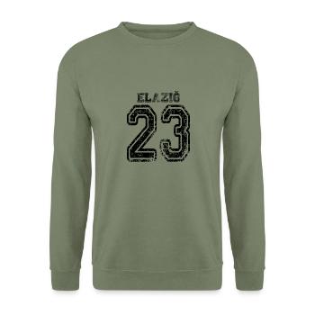 23 Elazig Turkish license plate as a gift - Unisex Sweatshirt - army green - Front - Alina (178cm) & Michal (187cm)