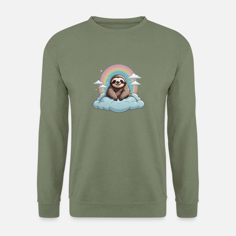 Sloth on cloud bed - Unisex Sweatshirt - army green
