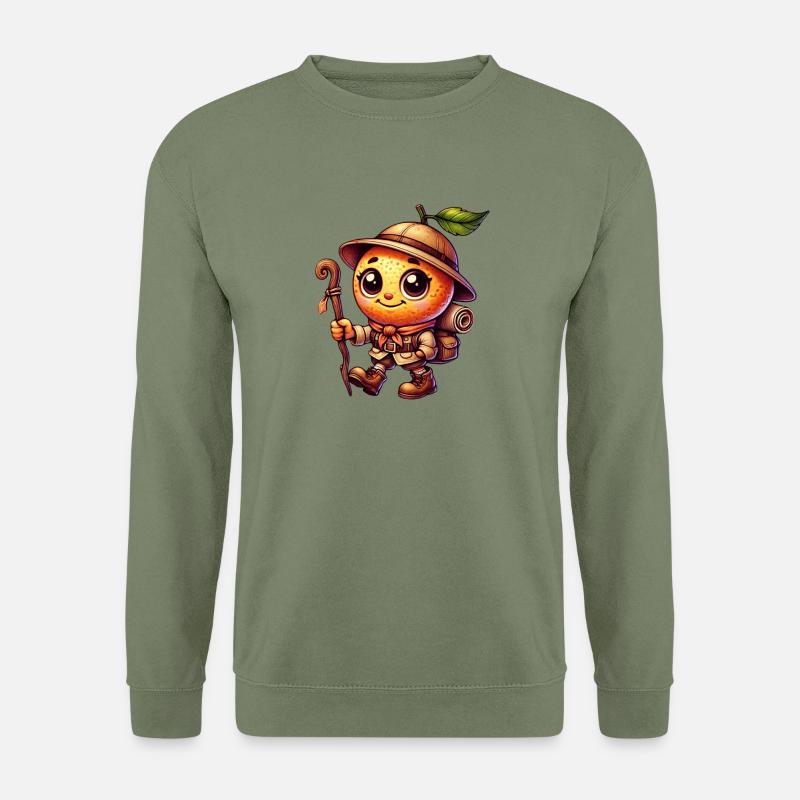 WANDERINE - WANDERER - MANDARINE - WANDERLUST - Unisex Pullover - Armeegrün