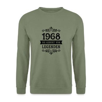 1968 - Die Geburt Von Legenden - Unisex Pullover - Armeegrün - Vorne - Alina (178cm) & Michal (187cm)