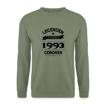 1993 - Unisex Pullover - Armeegrün - Vorne - Alina (178cm) & Michal (187cm)