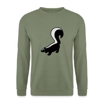 Skunk - Unisex Sweatshirt - army green - Front - Alina (178cm) & Michal (187cm)