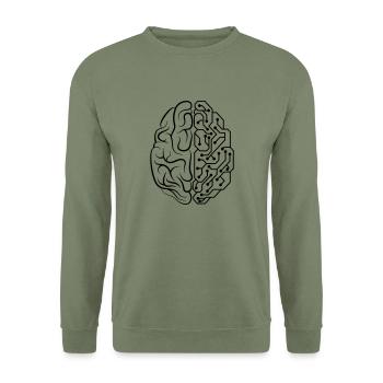 Künstliche Intelligenz - Unisex Pullover - Armeegrün - Vorne - Alina (178cm) & Michal (187cm)