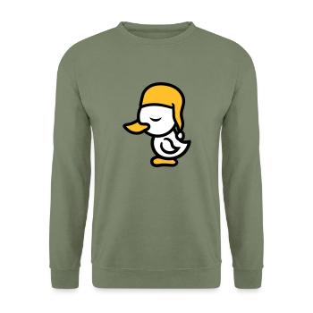 muetze muede bett schlafen schlafmuetze abend erho - Unisex Pullover - Armeegrün - Vorne - Alina (178cm) & Michal (187cm)