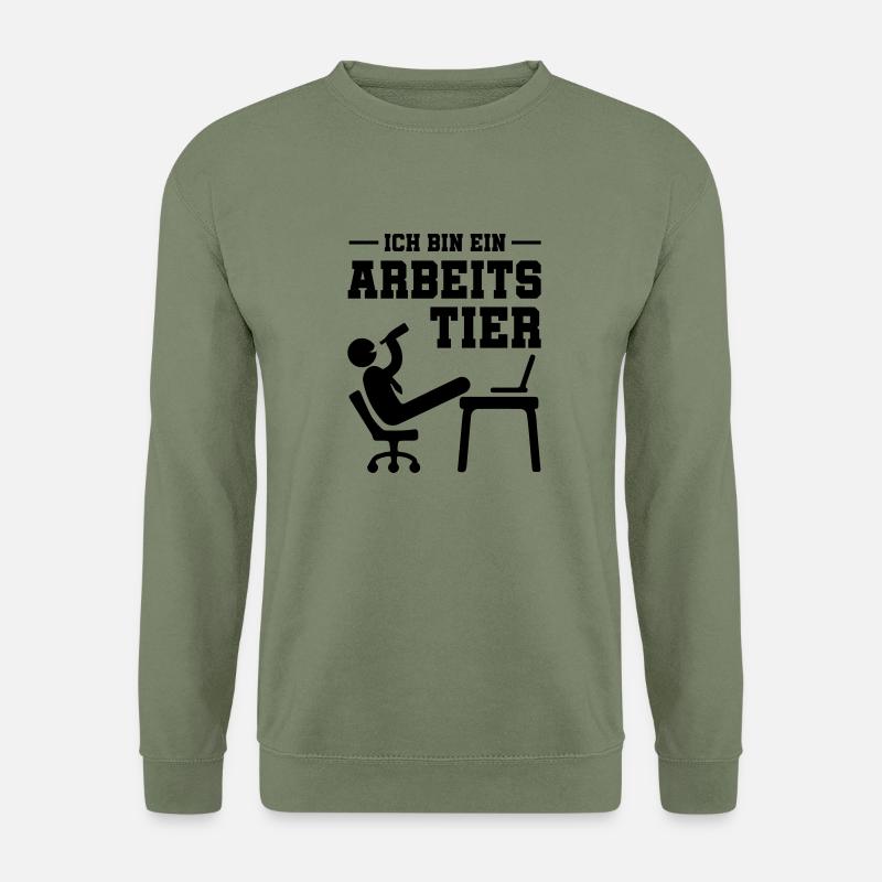ich bin ein arbeitstier - Unisex Pullover - Armeegrün