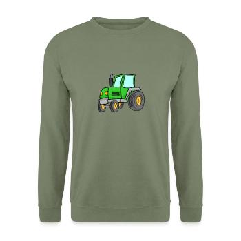 Traktor - Unisex Pullover - Armeegrün - Vorne - Alina (178cm) & Michal (187cm)