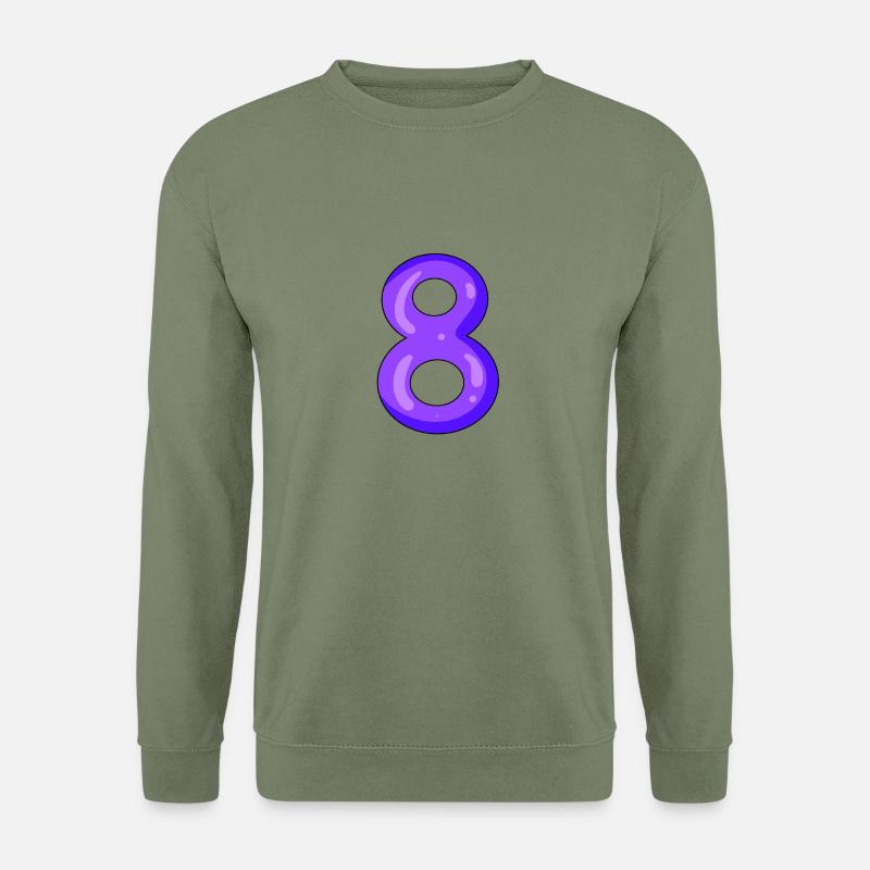 Zahl 8 - Unisex Pullover - Armeegrün