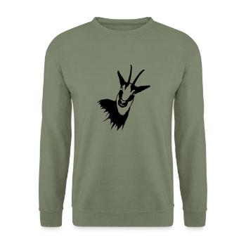 Gams - Unisex Pullover - Armeegrün - Vorne - Alina (178cm) & Michal (187cm)