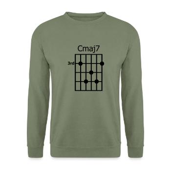 Chord diagram Cmaj7 - Unisex Pullover - Armeegrün - Vorne - Alina (178cm) & Michal (187cm)