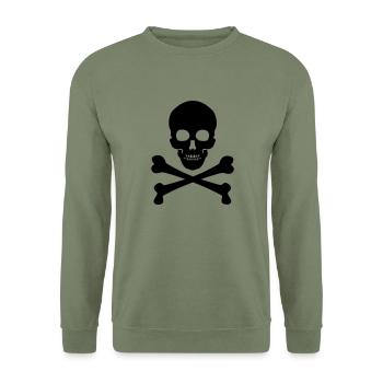 Skull & Bones - Unisex Pullover - Armeegrün - Vorne - Alina (178cm) & Michal (187cm)