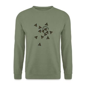 Bienen - Unisex Pullover - Armeegrün - Vorne - Alina (178cm) & Michal (187cm)