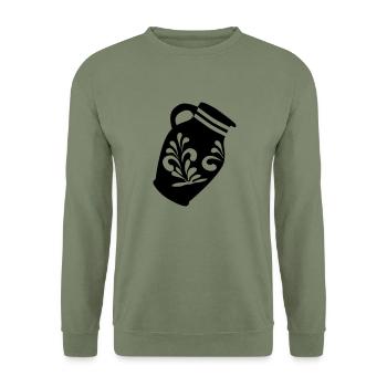BEMBEL | Frankfurt Motive - Unisex Pullover - Armeegrün - Vorne - Alina (178cm) & Michal (187cm)