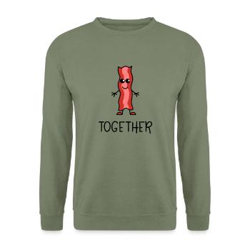 Better Together 2 lard coordonnés pour le couple - Sweat-shirt Unisexe - vert militaire - Devant - Alina (178cm) & Michal (187cm)