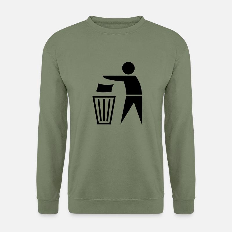 garbage_can - Unisex Pullover - Armeegrün
