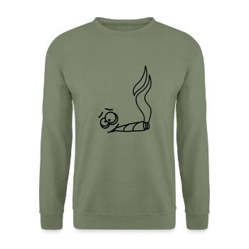 Joint Smoker - Unisex Pullover - Armeegrün - Vorne - Alina (178cm) & Michal (187cm)