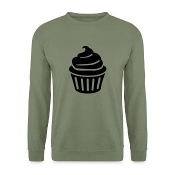 Cupcake - Unisex Sweatshirt - army green - Front - Alina (178cm) & Michal (187cm)