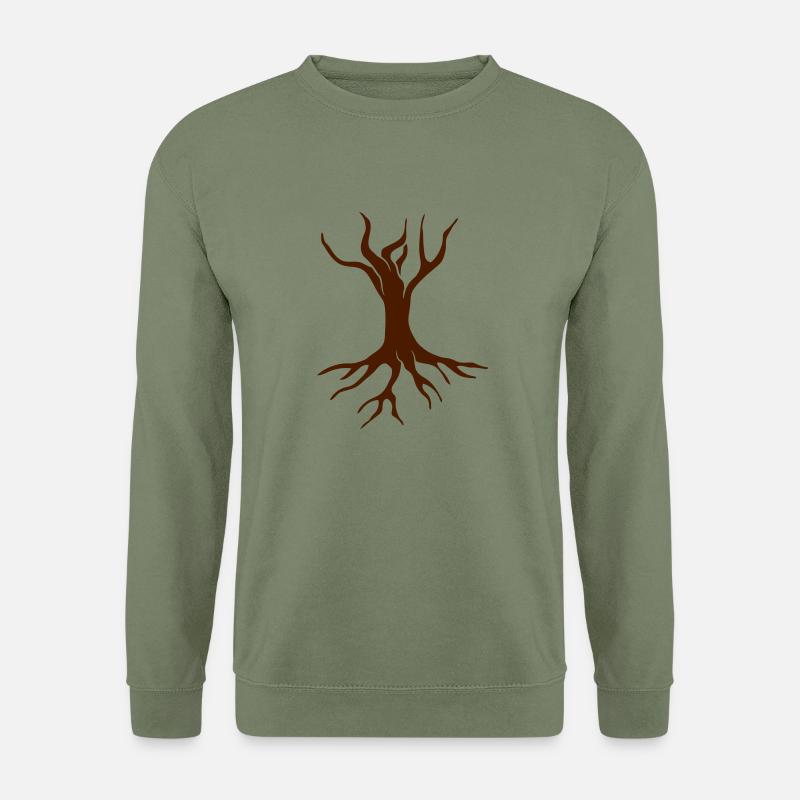 Baum Wurzel Design - Unisex Pullover - Armeegrün