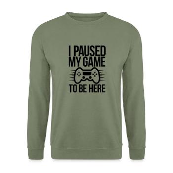 gaming - Unisex Sweatshirt - army green - Front - Alina (178cm) & Michal (187cm)