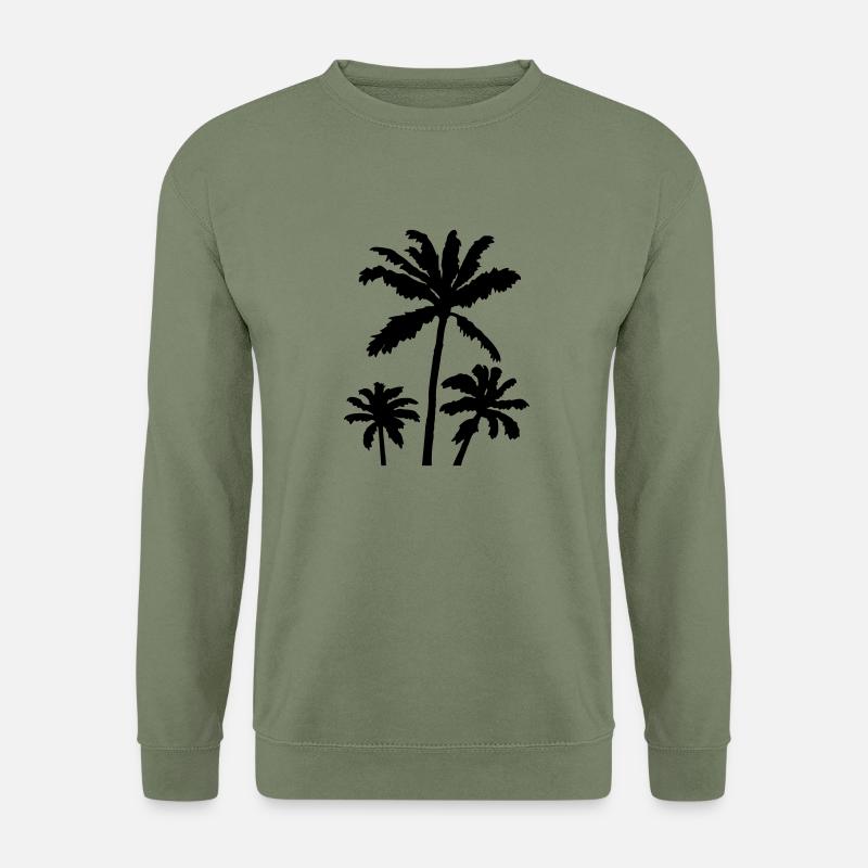 Coucher de soleil Palm Silhouette - Sweat-shirt Unisexe - vert militaire