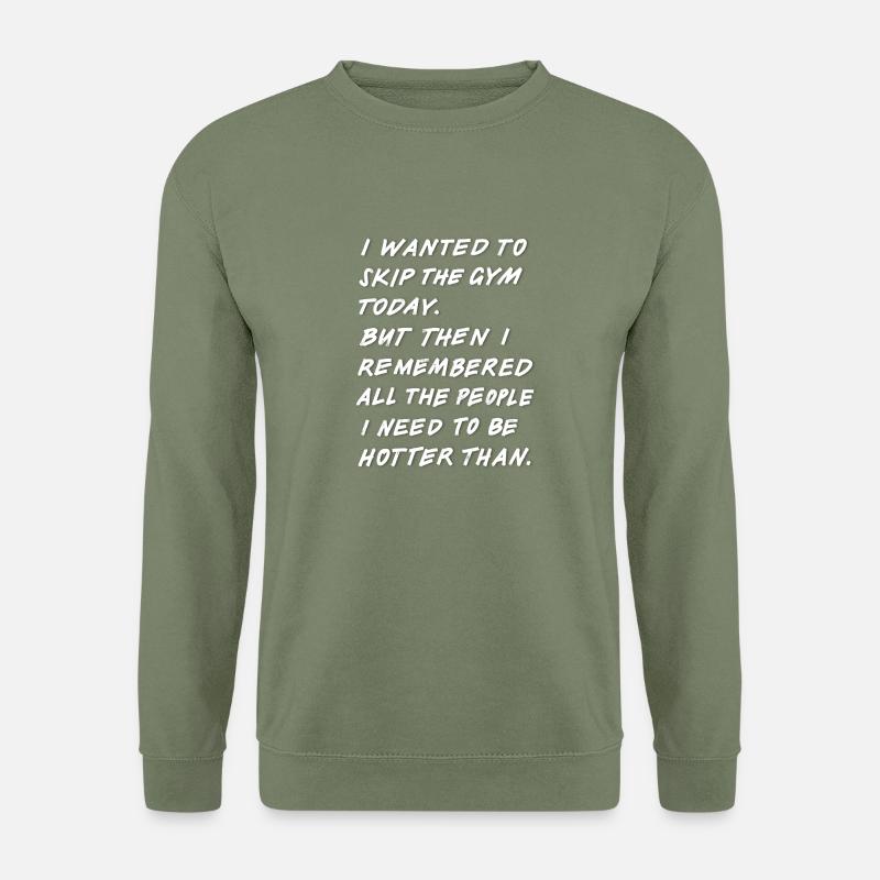 Skip The Gym white shadow - Unisex Pullover - Armeegrün