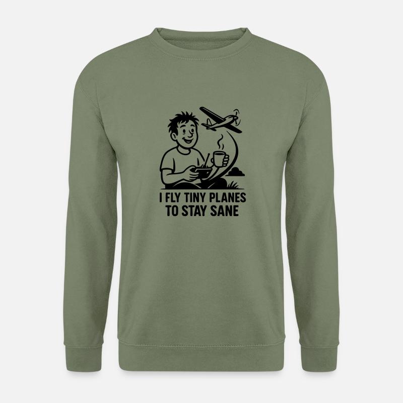 0006 stay sane - Unisex Pullover - Armeegrün