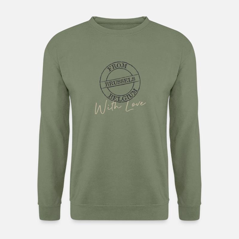 Brüssel mit Liebe - Unisex Pullover - Armeegrün