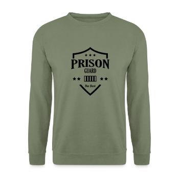 Gefängniswärter / Justiz / Polizei / Gefängnis - Unisex Pullover - Armeegrün - Vorne - Alina (178cm) & Michal (187cm)