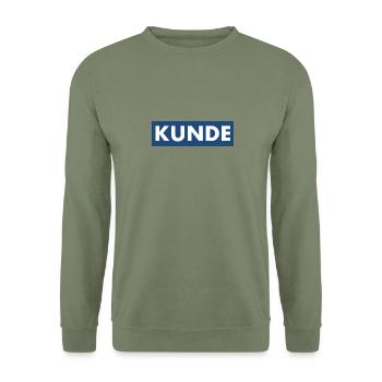 CLIENT – Chemise tendance pour les rois du shopping - Sweat-shirt Unisexe - vert militaire - Devant - Alina (178cm) & Michal (187cm)