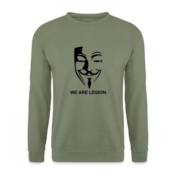 ano1 - Unisex Sweatshirt - army green - Front - Alina (178cm) & Michal (187cm)