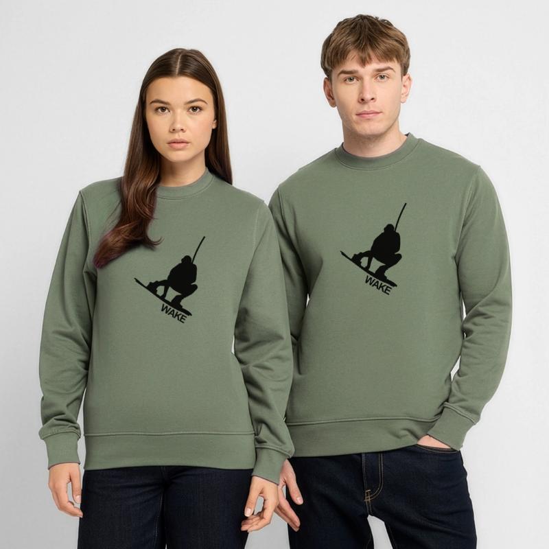WAKEBOARD, WAKE, eau, câble, Raley, EAU,Invert Sweat-shirt Unisexe