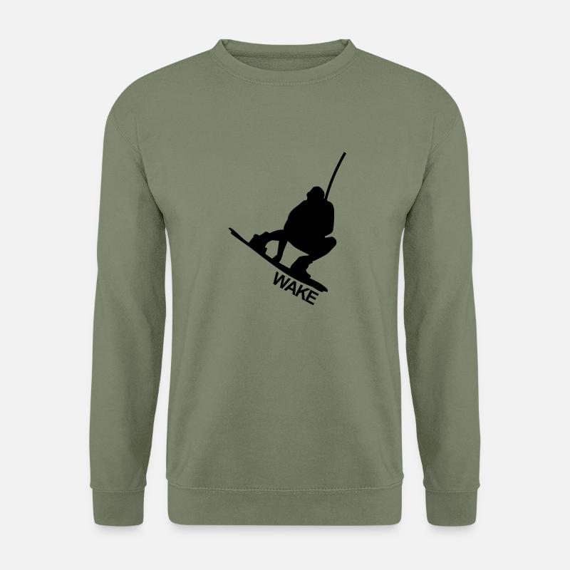 WAKEBOARD,WAKE,WASSERSKI,CABLE,RALEY,WASSERSPORT, - Unisex Pullover - Armeegrün