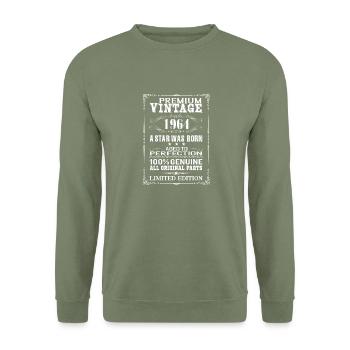 PREMIUM VINTAGE 1964 - Unisex Sweatshirt - army green - Front - Alina (178cm) & Michal (187cm)