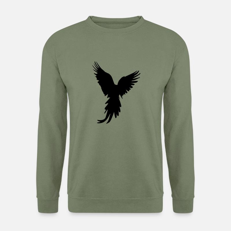 bird silhouette - Unisex Pullover - Armeegrün