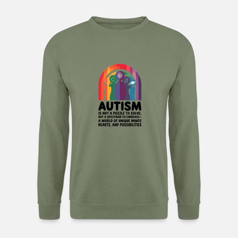 Neurodiversität umarmen - Autismus-Spektrum - Unisex Pullover - Armeegrün