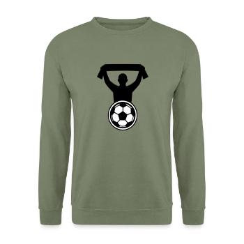 Football Fan - Unisex Sweatshirt - army green - Front - Alina (178cm) & Michal (187cm)