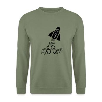rocketlove_f2 - Unisex Sweatshirt - army green - Front - Alina (178cm) & Michal (187cm)
