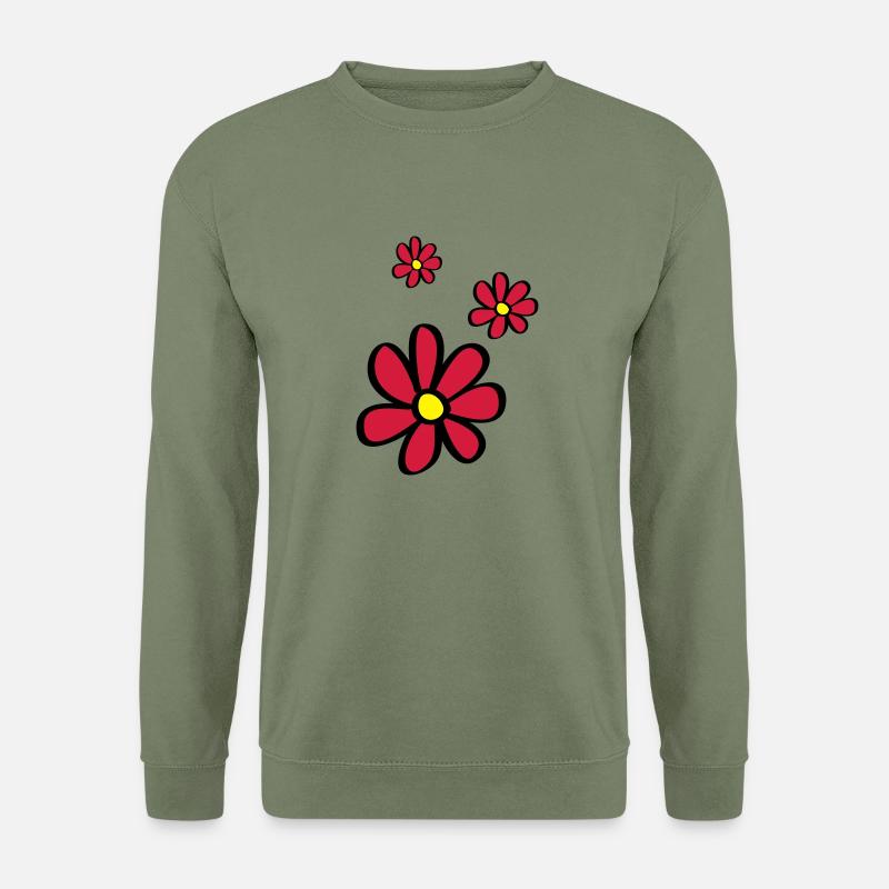 Blümchen - Unisex Pullover - Armeegrün
