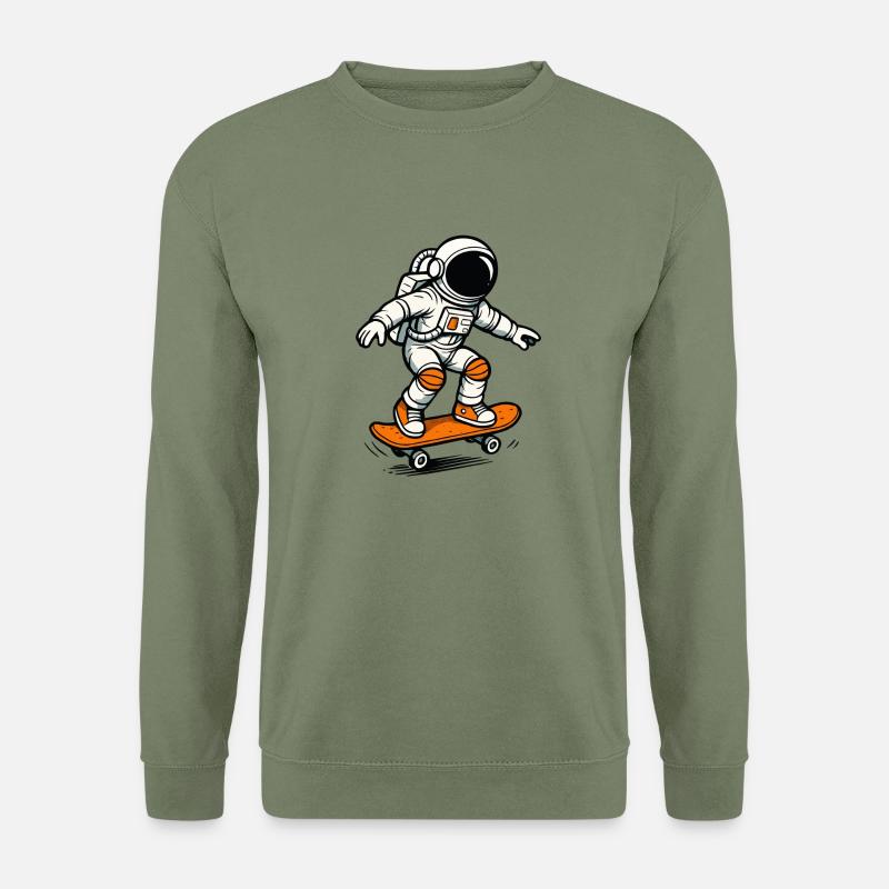 astronaut skateboard 1 - Unisex Pullover - Armeegrün