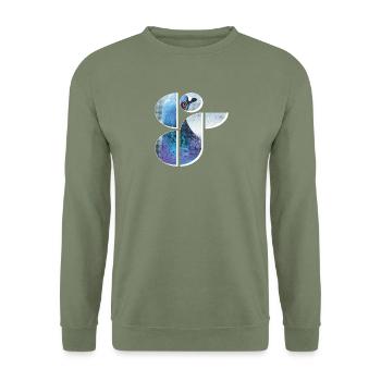 Großstadt-Taube - Unisex Pullover - Armeegrün - Vorne - Alina (178cm) & Michal (187cm)