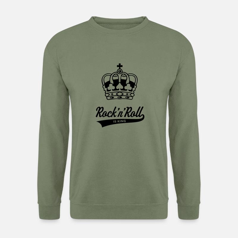 Rock 'n' Roll Is King - Unisex Pullover - Armeegrün