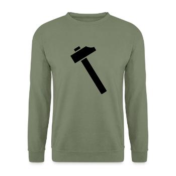 Hammer - Unisex Sweatshirt - army green - Front - Alina (178cm) & Michal (187cm)